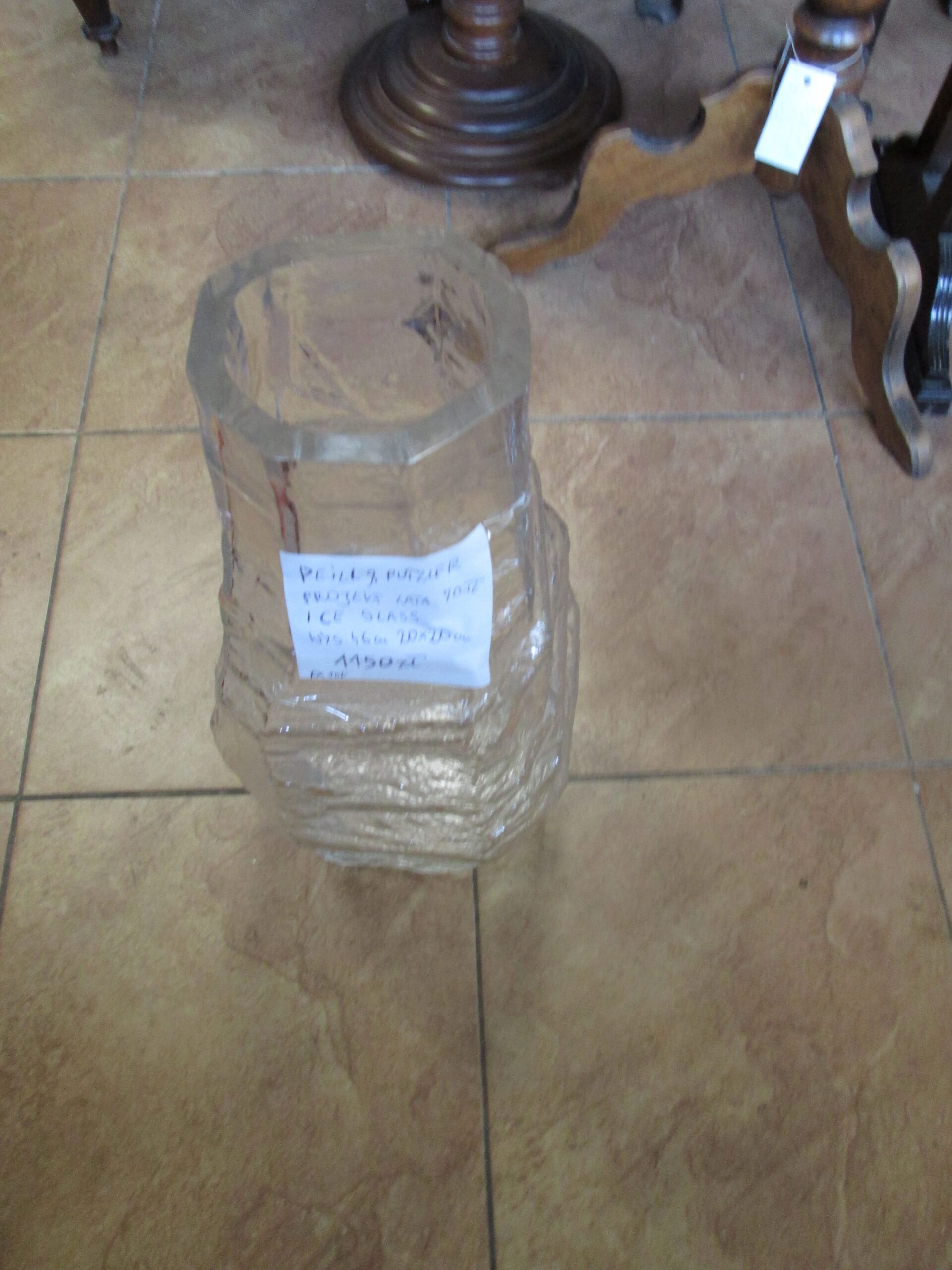 Ogromny wazon z lat 70-tych.Ice Glass. - obrazek 2