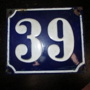 Stary szyld emalia .Nr 39.