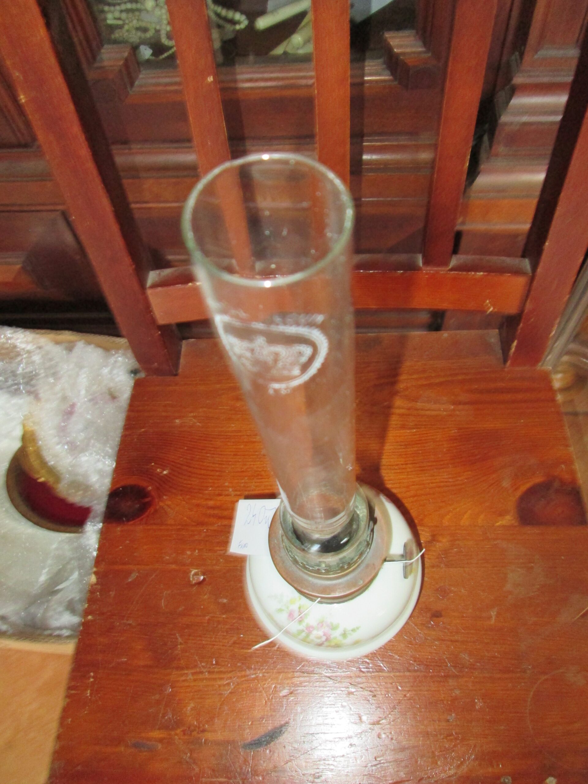 Porcelanowa lampa naftowa. - obrazek 5