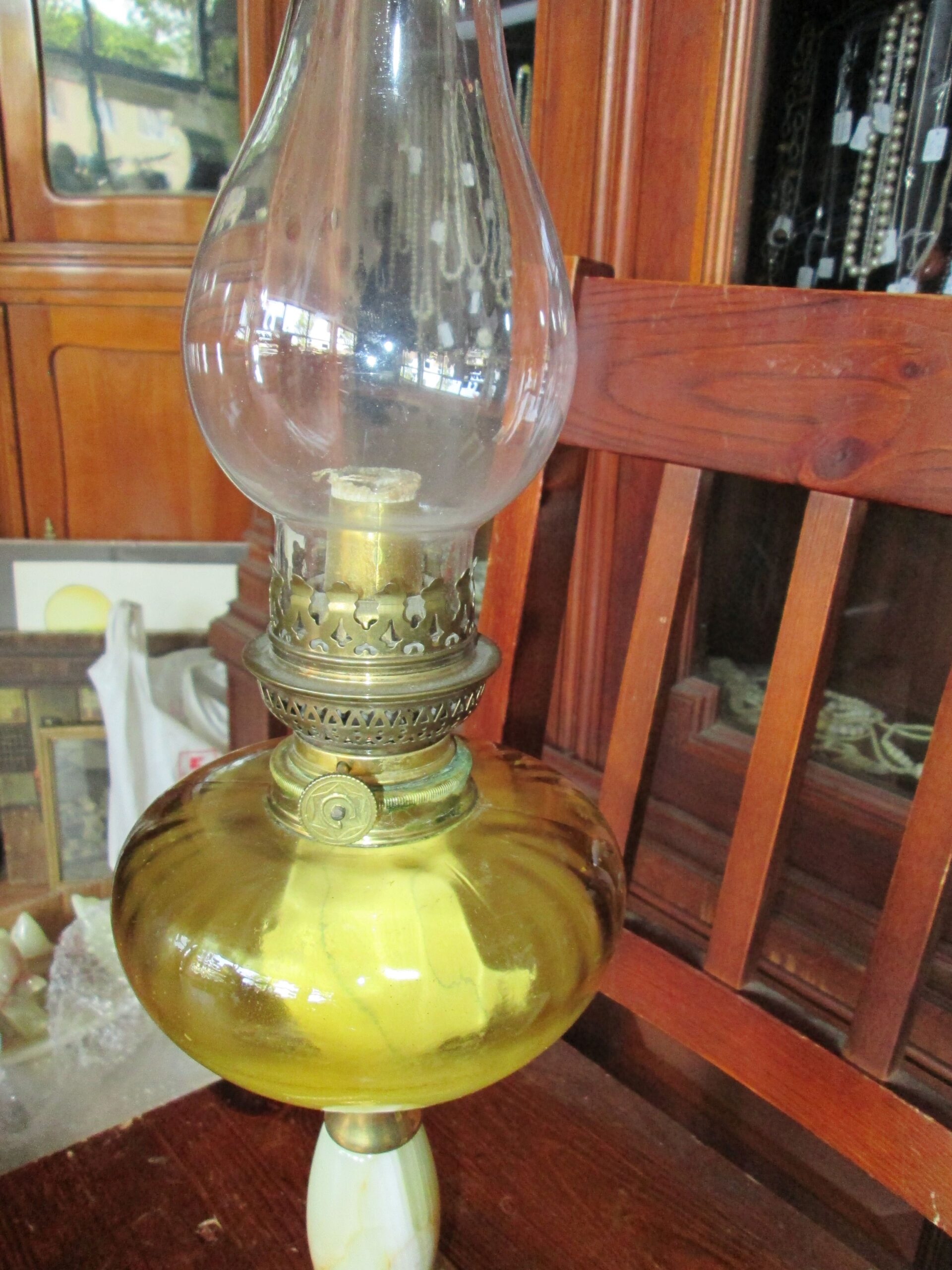 Lampa naftowa Art Deko. - obrazek 2