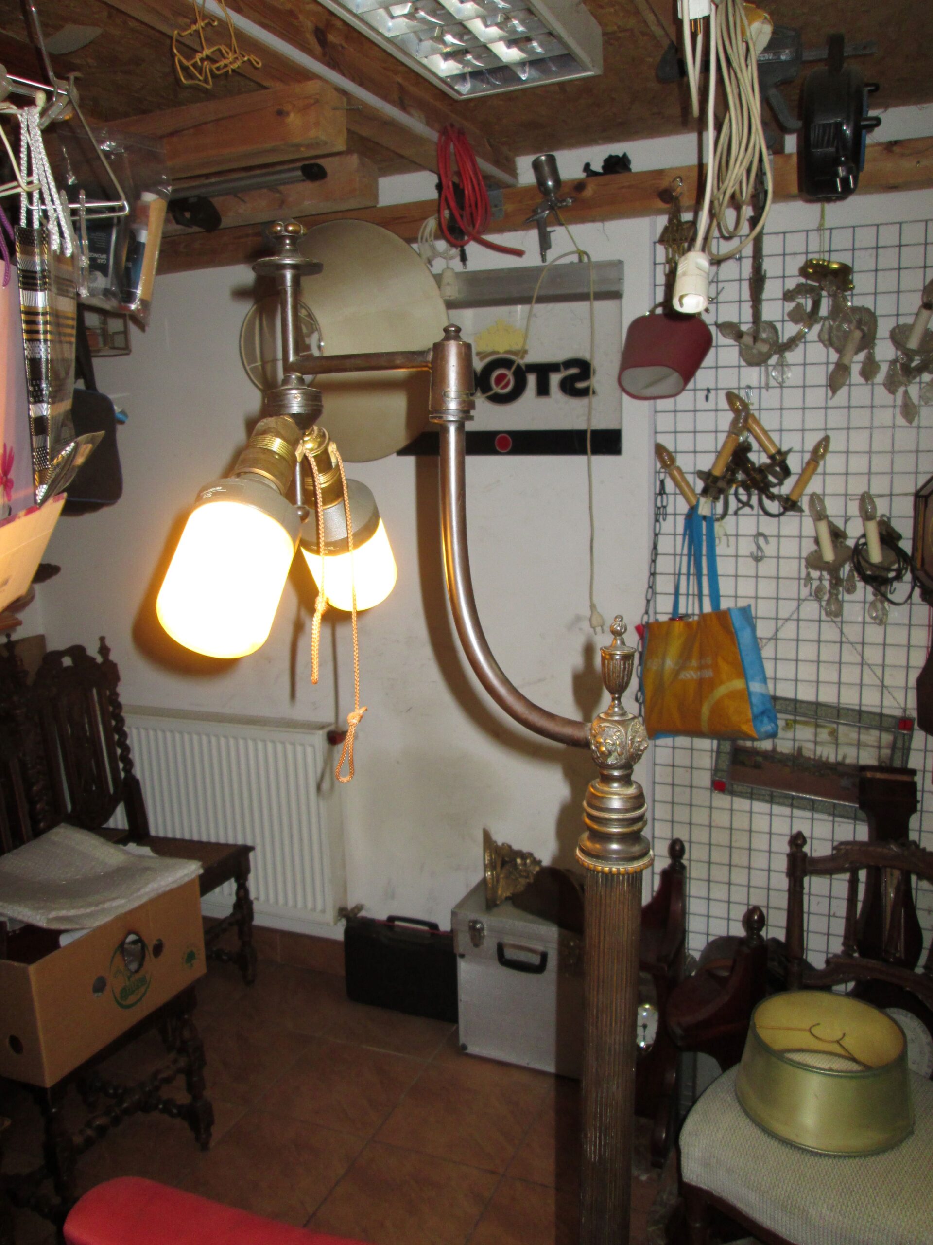 Secesyjna lampa podłogowa. Rarytas z ok 1920 roku. - obrazek 2