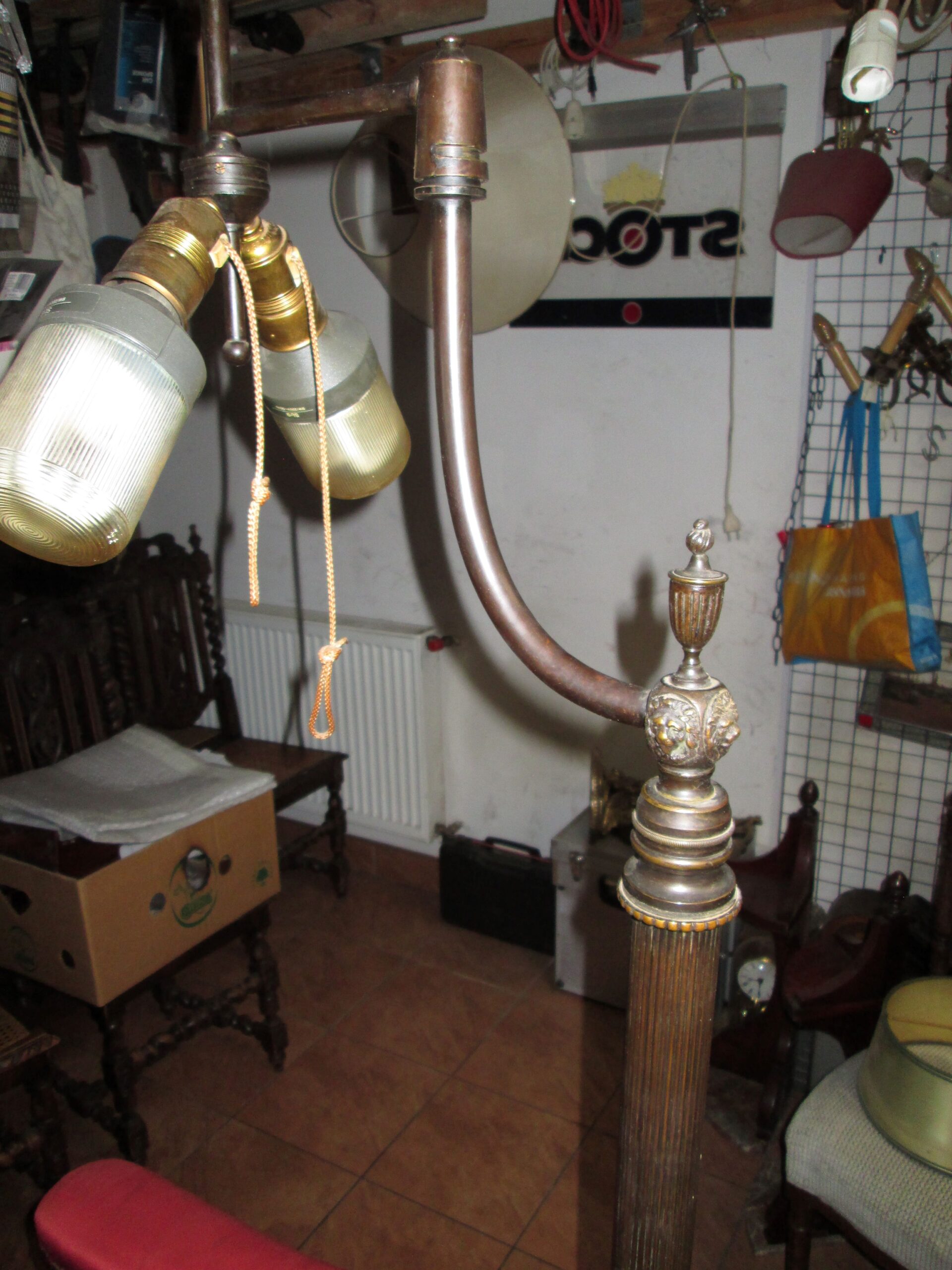 Secesyjna lampa podłogowa. Rarytas z ok 1920 roku. - obrazek 4